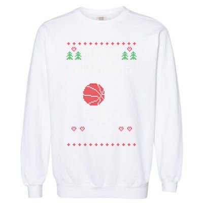 Merry Swishmas Ugly Christmas Garment-Dyed Sweatshirt