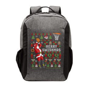 Merry Swishmas Ugly Christmas Basketball Christmas Funny Gift Vector Backpack