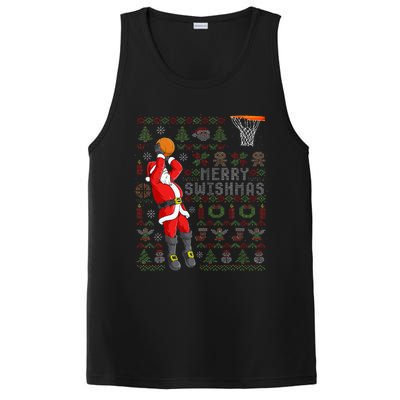 Merry Swishmas Ugly Christmas Basketball Christmas  PosiCharge Competitor Tank