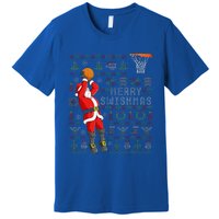 Merry Swishmas Ugly Christmas Basketball Christmas  Premium T-Shirt