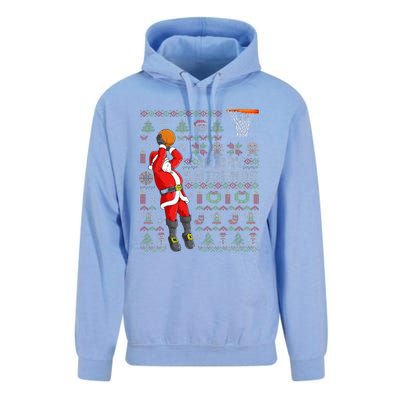 Merry Swishmas Ugly Christmas Basketball Christmas  Unisex Surf Hoodie