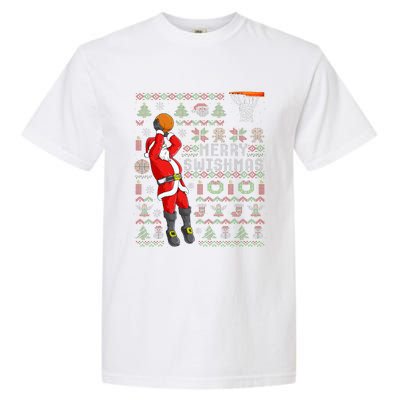 Merry Swishmas Ugly Christmas Basketball Christmas  Garment-Dyed Heavyweight T-Shirt