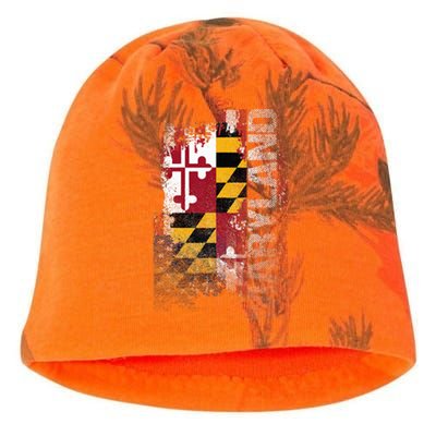 Maryland State Usa Flag Souvenir Kati - Camo Knit Beanie