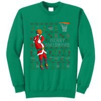 Merry Swishmas Ugly Christmas Basketball Christmas Sweatshirt