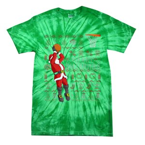 Merry Swishmas Ugly Christmas Basketball Christmas Tie-Dye T-Shirt