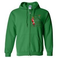 Merry Swishmas Ugly Christmas Basketball Christmas Full Zip Hoodie