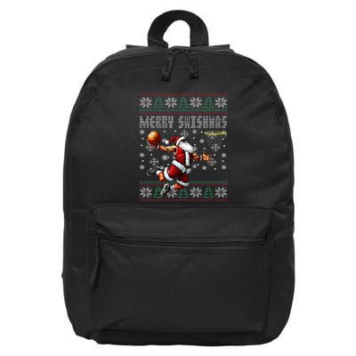 Merry Swishmas Ugly Christmas Basketball Christmas 16 in Basic Backpack