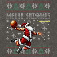 Merry Swishmas Ugly Christmas Basketball Christmas Cotton Canvas Backpack