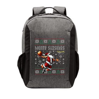 Merry Swishmas Ugly Christmas Basketball Christmas Vector Backpack