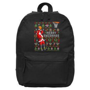 Merry Swishmas Ugly Christmas Basketball Christmas 16 in Basic Backpack