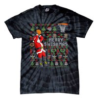 Merry Swishmas Ugly Christmas Basketball Christmas Tie-Dye T-Shirt