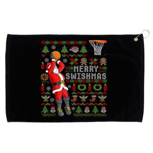 Merry Swishmas Ugly Christmas Basketball Christmas Grommeted Golf Towel