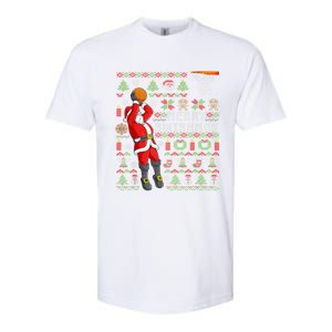 Merry Swishmas Ugly Christmas Basketball Christmas Softstyle CVC T-Shirt