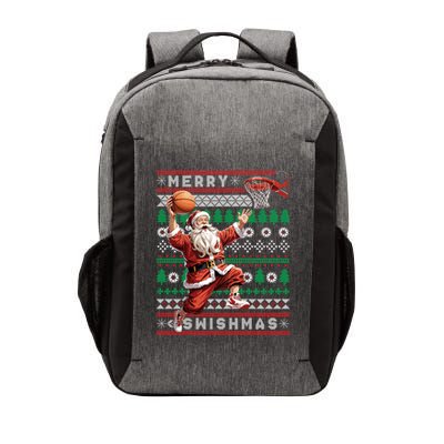 Merry Swishmas Ugly Christmas Basketball Christmas Vector Backpack