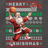 Merry Swishmas Ugly Christmas Basketball Christmas Vector Backpack