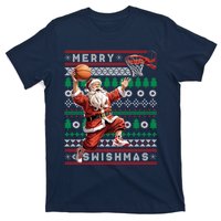 Merry Swishmas Ugly Christmas Basketball Christmas T-Shirt