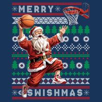 Merry Swishmas Ugly Christmas Basketball Christmas Sustainable Bucket Hat