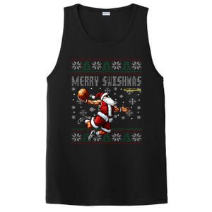 Merry Swishmas Ugly Christmas Basketball Christmas PosiCharge Competitor Tank