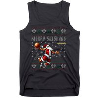 Merry Swishmas Ugly Christmas Basketball Christmas Tank Top