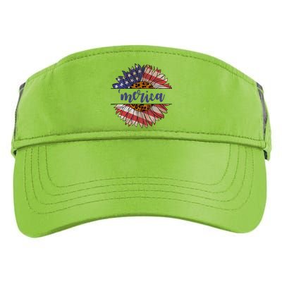 Merica Sunflower USA Vintage Adult Drive Performance Visor