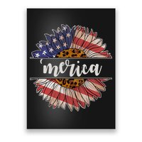 Merica Sunflower USA Vintage Poster
