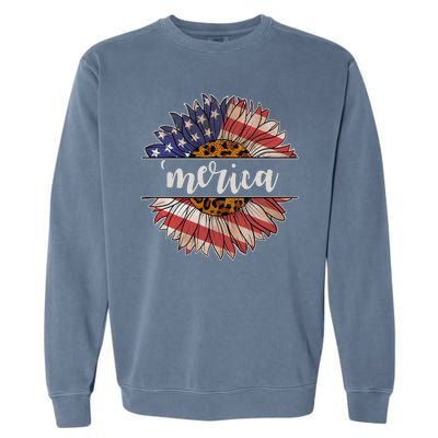 Merica Sunflower USA Vintage Garment-Dyed Sweatshirt