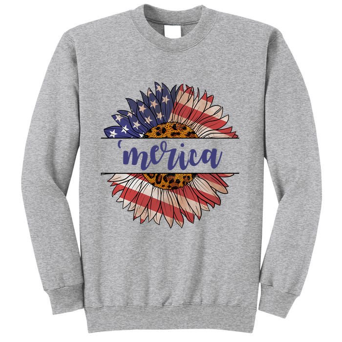 Merica Sunflower USA Vintage Sweatshirt