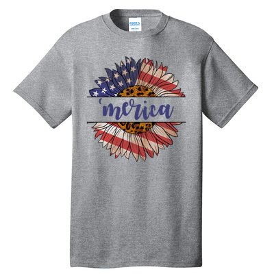 Merica Sunflower USA Vintage Tall T-Shirt