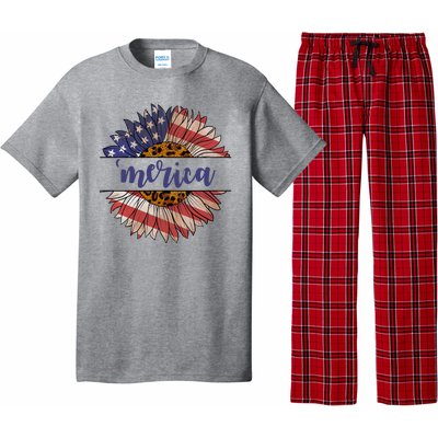 Merica Sunflower USA Vintage Pajama Set