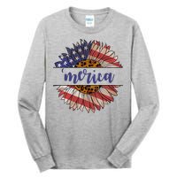 Merica Sunflower USA Vintage Tall Long Sleeve T-Shirt