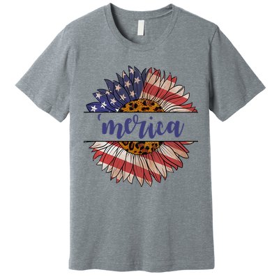 Merica Sunflower USA Vintage Premium T-Shirt