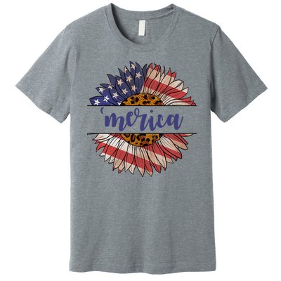 Merica Sunflower USA Vintage Premium T-Shirt