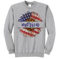 Merica Sunflower USA Vintage Tall Sweatshirt