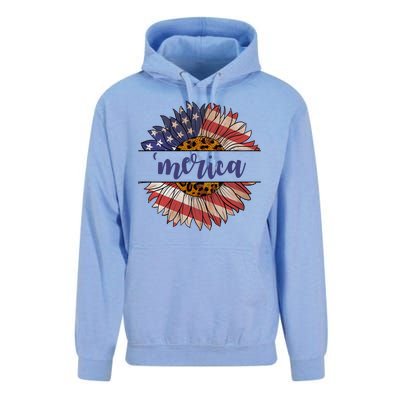 Merica Sunflower USA Vintage Unisex Surf Hoodie