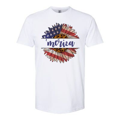 Merica Sunflower USA Vintage Softstyle CVC T-Shirt