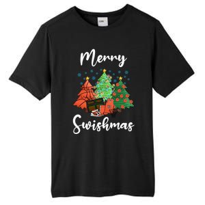 Merry Swishmas Ugly Christmas Basketball Tall Fusion ChromaSoft Performance T-Shirt