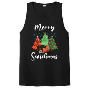 Merry Swishmas Ugly Christmas Basketball PosiCharge Competitor Tank