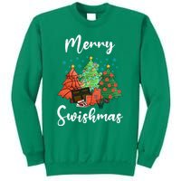 Merry Swishmas Ugly Christmas Basketball Sweatshirt