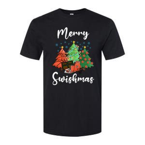 Merry Swishmas Ugly Christmas Basketball Softstyle CVC T-Shirt