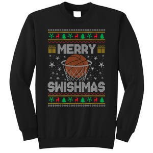 Merry Swishmas Ugly Christmas Sweater Basketball Christmas Sweatshirt