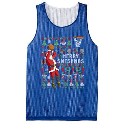 Merry Swishmas Ugly Christmas Basketball Christmas Gift Mesh Reversible Basketball Jersey Tank