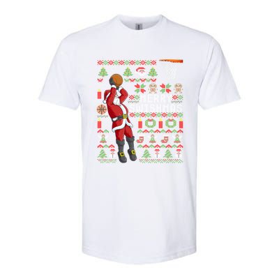 Merry Swishmas Ugly Christmas Basketball Christmas Gift Softstyle CVC T-Shirt