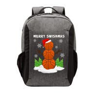 Merry Swishmas Ugly Sweater Basketball Christmas Snowman Basketball Character Vector Backpack