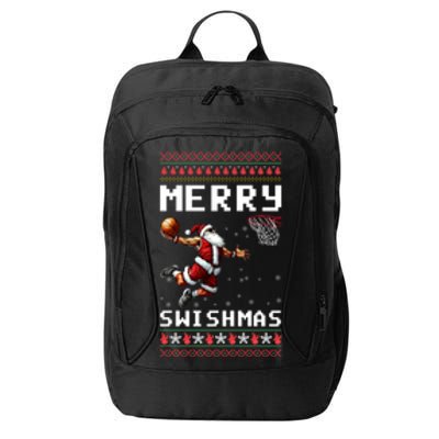 Merry Swishmas Ugly Christmas Funny Basketball Xmas Cool Gift City Backpack