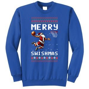 Merry Swishmas Ugly Christmas Funny Basketball Xmas Cool Gift Sweatshirt