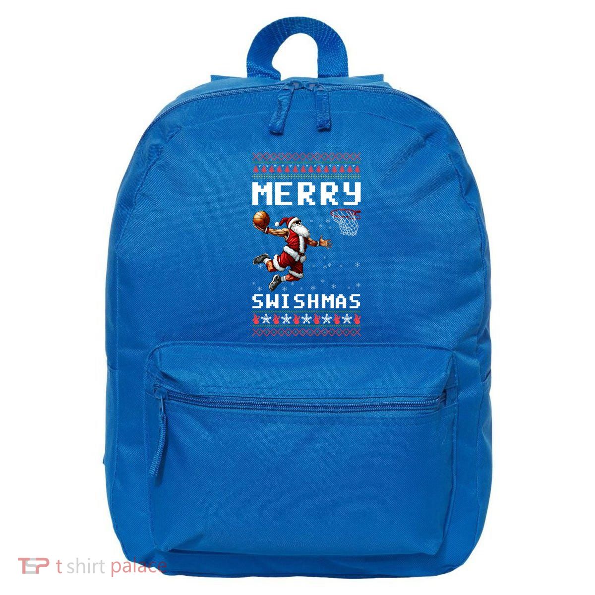 Merry Swishmas Ugly Christmas Funny Basketball Xmas Cool Gift 16 in Basic Backpack