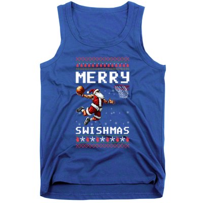 Merry Swishmas Ugly Christmas Funny Basketball Xmas Cool Gift Tank Top