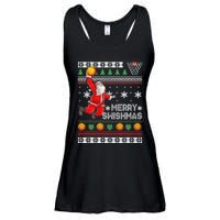 Merry Swishmas Ugly Christmas Basketball Christmas  Ladies Essential Flowy Tank