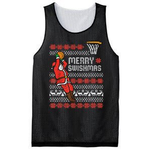 Merry Swishmas Ugly Christmas Sweater Basketball Pajamas Mesh Reversible Basketball Jersey Tank