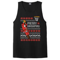 Merry Swishmas Ugly Christmas Sweater Basketball Pajamas PosiCharge Competitor Tank